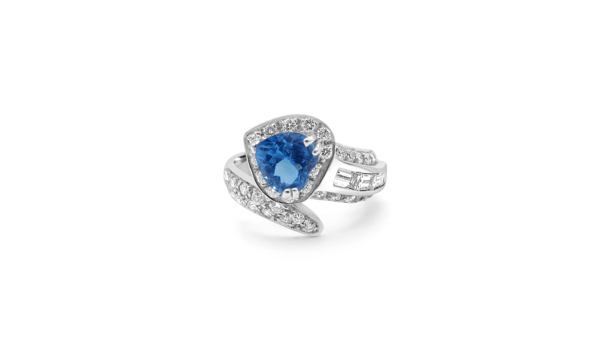 A sapphire and diamond ring